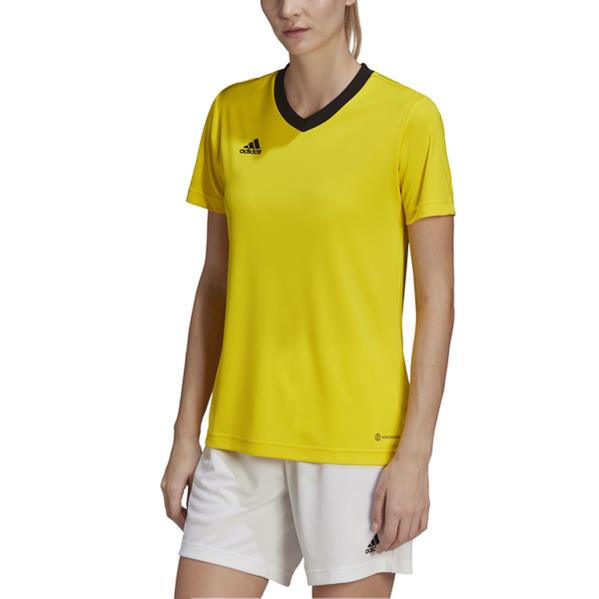adidas Entrada 22 Womens Team Yellow/Black Football Shirt